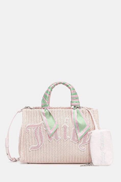 Juicy Couture torebka crossbody damska pleciona IRIS BEADS różowa BEJIR9992W1P