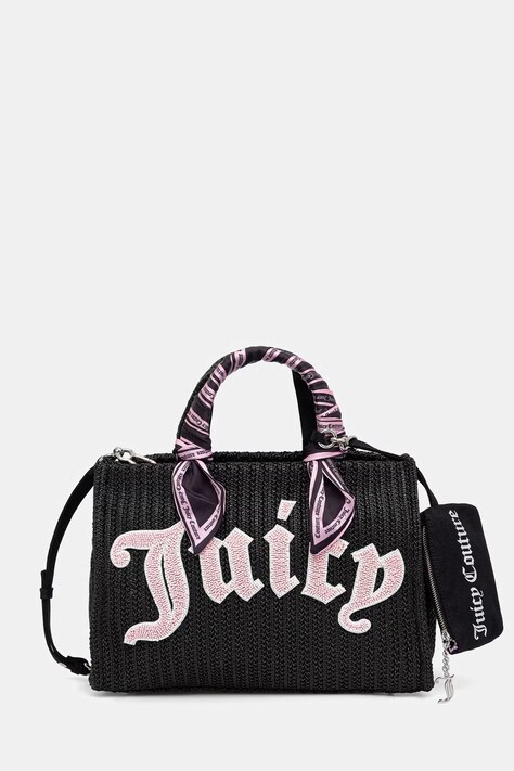 Juicy Couture torebka crossbody damska pleciona IRIS BEADS czarna BEJIR9992W1P