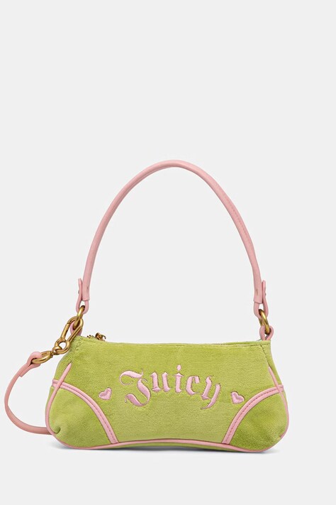 Juicy Couture torebka hobo damska JANELLE VELVET zielona BEJ4J9965WZC