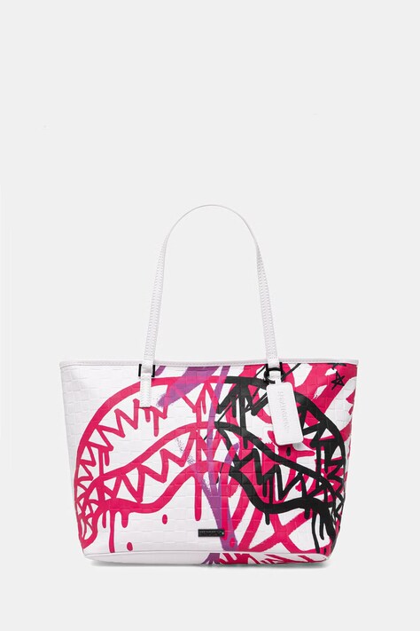 Sprayground torebka tote damska z imitacji skóry biała 910T9010NSZ