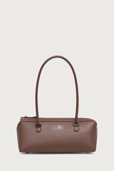 MM6 Maison Margiela Torebka bagietka damska z imitacji skóry brązowa SB6ZH0040.P9061