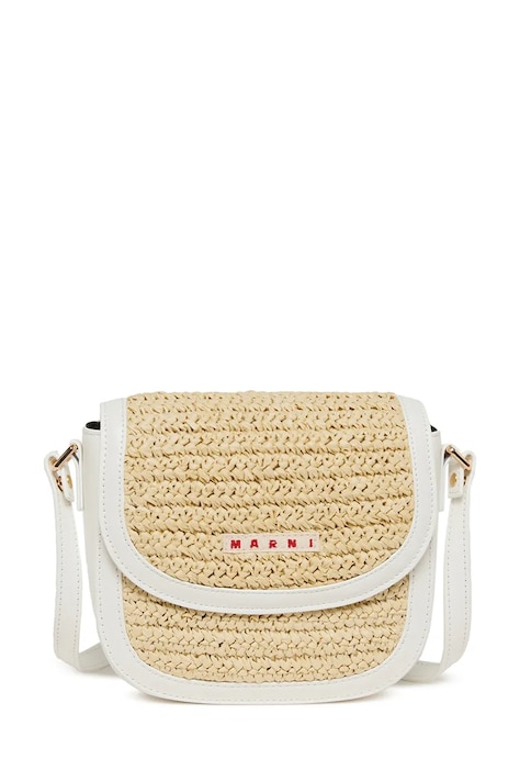 Marni borsetta per bambini MW113F RAFFIA EFFECT SMILE BAG BAGS colore beige M01828