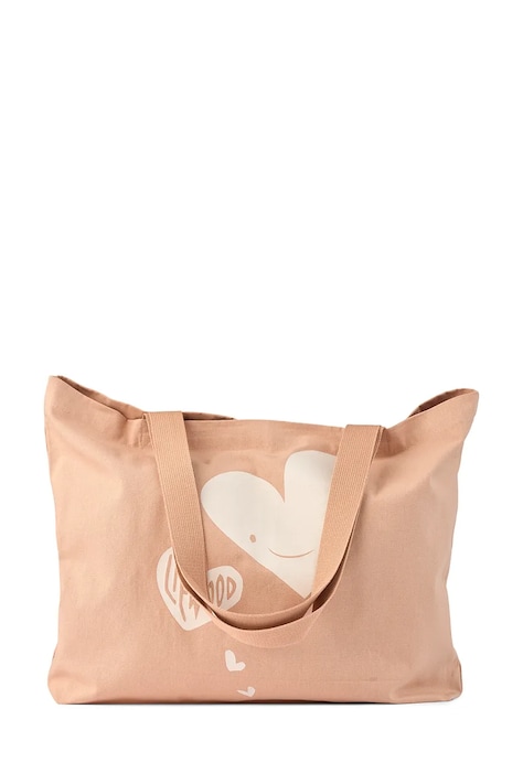 Liewood borsa a mano in cotone Big Totebag colore arancione LW14796