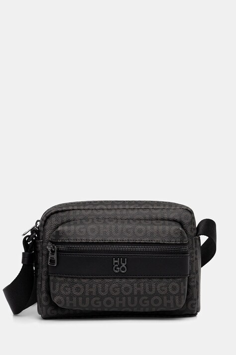 HUGO borsetă Quantic_M_EW culoarea negru, 50558381