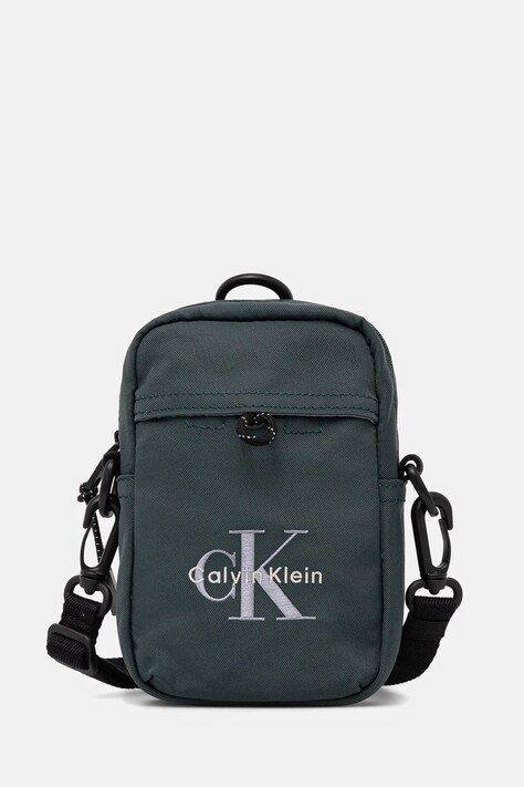 Calvin Klein saszetka kolor zielony LV04D3231G