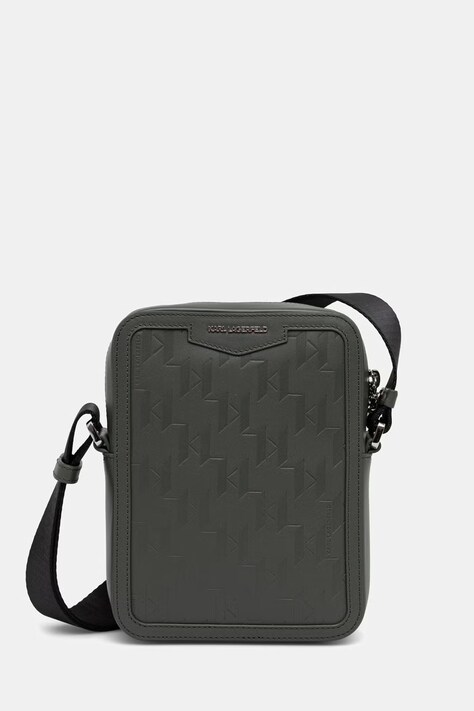 Karl Lagerfeld saszetka męska skórzana K/LOOM zielona B1M30210