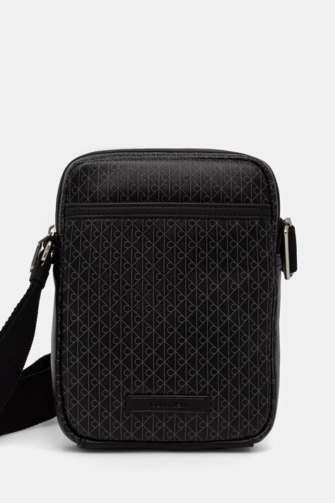 Calvin Klein mala torba za muškarce od imitacije kože crna LV04D3334G