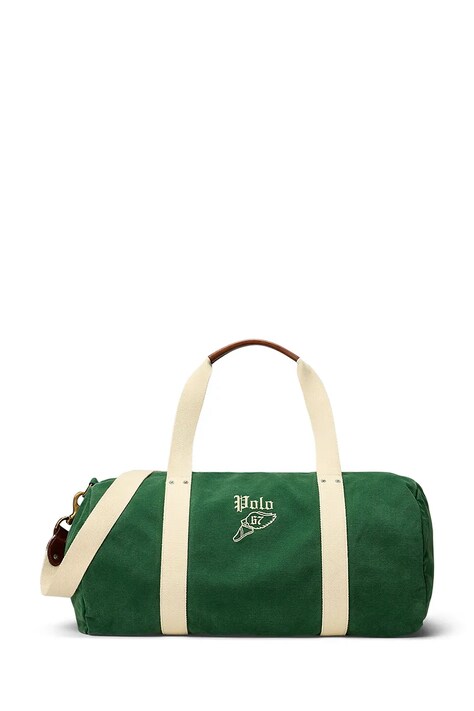 Polo Ralph Lauren torba sportowa męska bawełniana zielona 405974610
