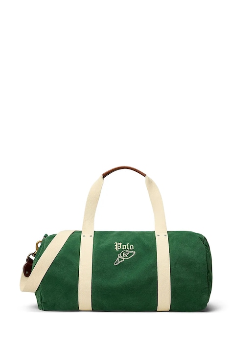 Polo Ralph Lauren torba sportowa męska bawełniana zielona 405974610