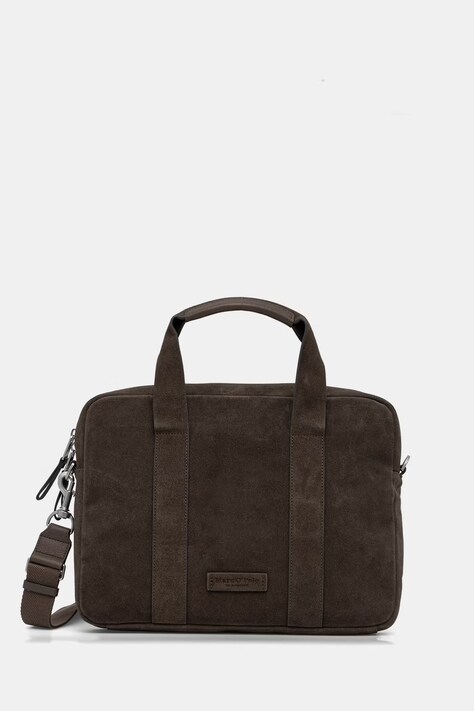 Marc O'Polo torba męska zamszowa brązowa 5000010866