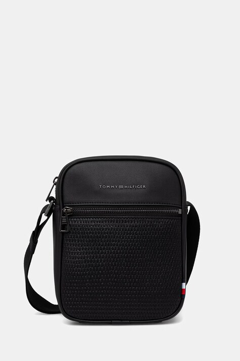 Tommy Hilfiger torbica za čez ramo moška iz umetnega usnja črna AM0AM14095