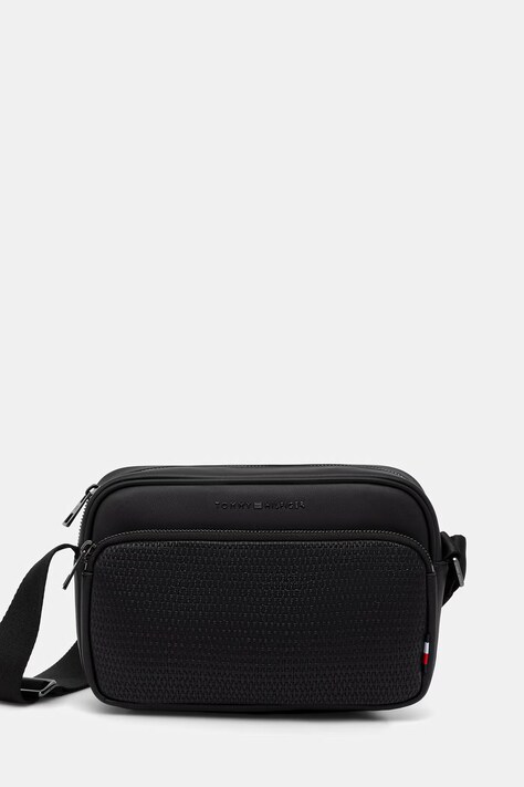 Tommy Hilfiger mala torba za muškarce od imitacije kože crna AM0AM14096