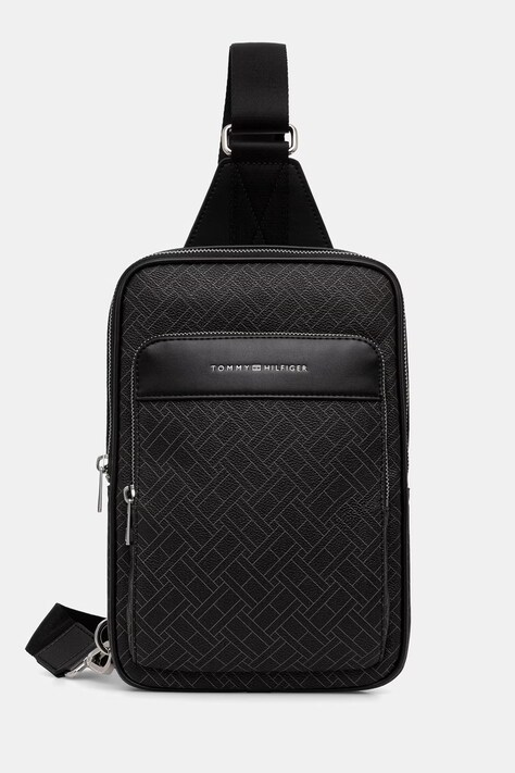 Tommy Hilfiger Zaino da uomo in similpelle nero AM0AM14140