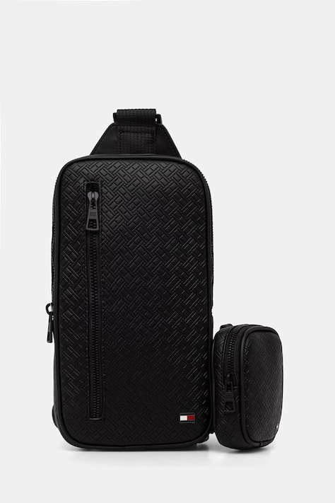 Tommy Hilfiger ruksak pánsky z imitácie kože čierny AM0AM14191