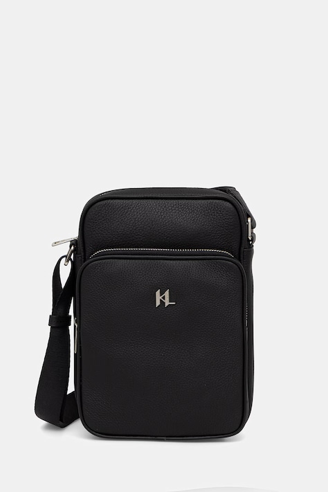 Kožená taška Karl Lagerfeld čierna farba, 562451.815920