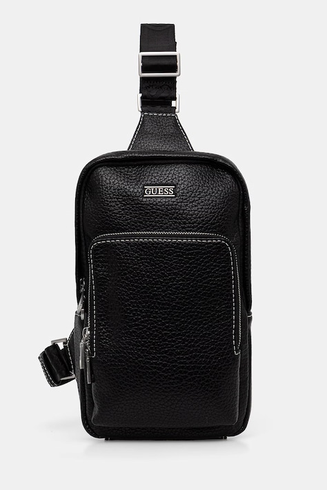 Guess plecak miejski męski z imitacji skóry BOSTON czarny HMBOGS P6226