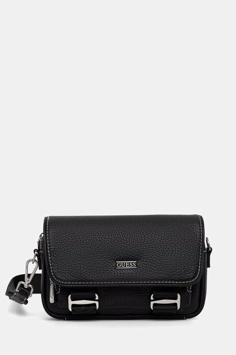 Guess ανδρικός φάκελος από απομίμηση δέρματος BOSTON μαύρος HMBOGS P6264