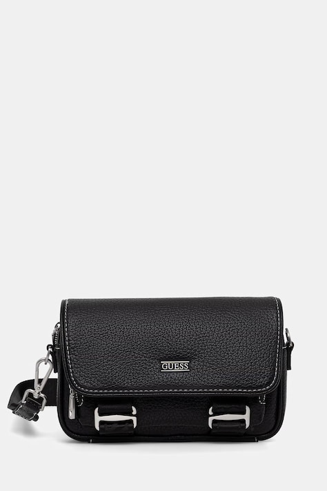 Guess ανδρικός φάκελος από απομίμηση δέρματος BOSTON μαύρος HMBOGS P6264