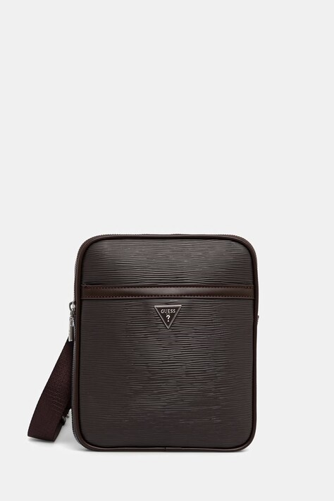Guess taška cez rameno pánska z imitácie kože MILANO hnedá HMMIPW P6223