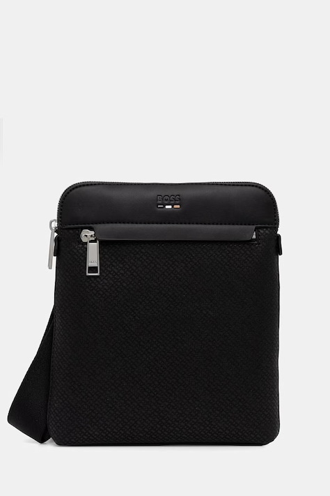 BOSS saszetka na ramię męska z imitacji skóry czarna 50563089