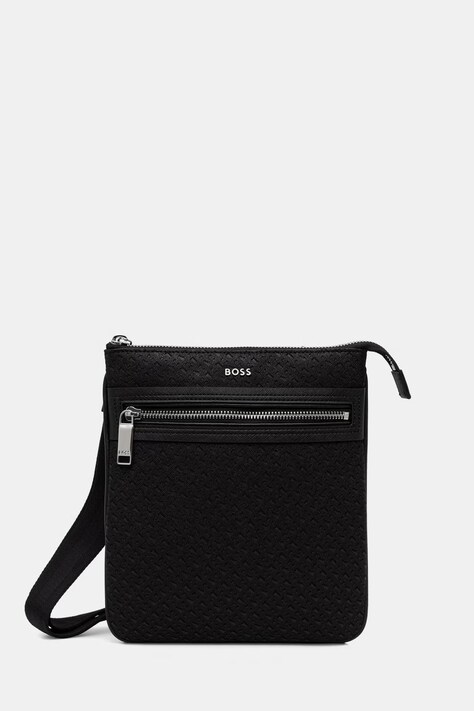 BOSS saszetka na ramię męska skórzana czarna 50563717