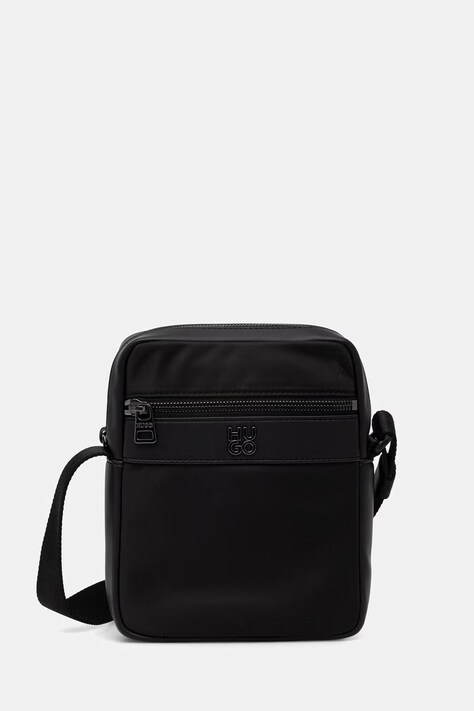 HUGO taška cez rameno pánska z imitácie kože QUANTIC NS ZIP čierna 50563690