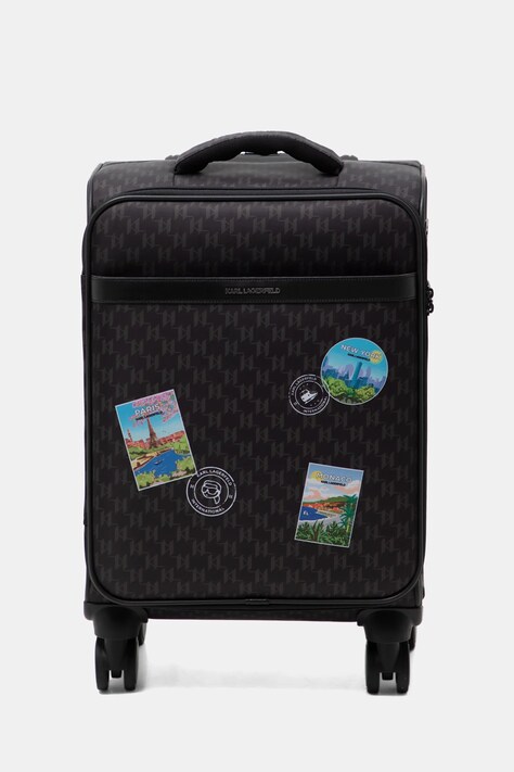 Βαλίτσα Karl Lagerfeld IKON MONOGRAM χρώμα: καφέ, B1W30253