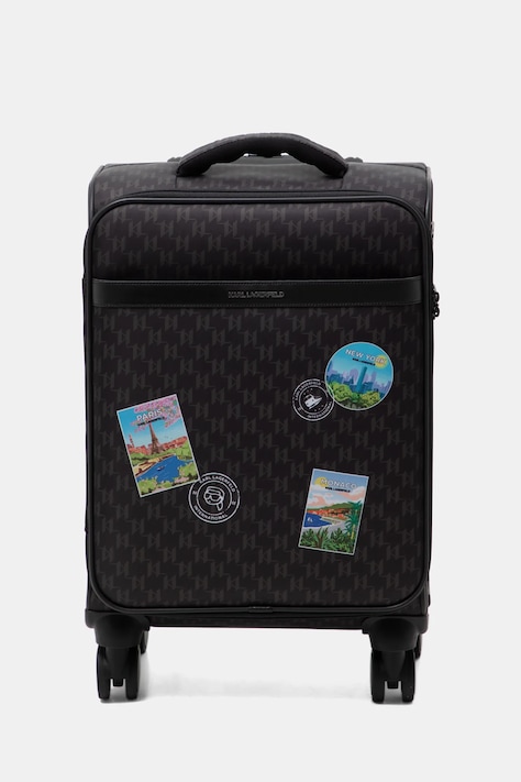 Βαλίτσα Karl Lagerfeld IKON MONOGRAM χρώμα: καφέ, B1W30253