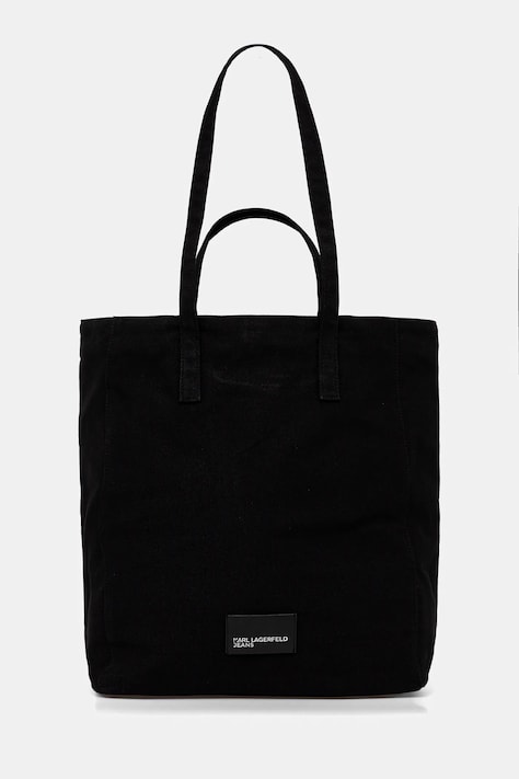 Βαμβακερή τσάντα Karl Lagerfeld Jeans χρώμα: μαύρο, B1W50001