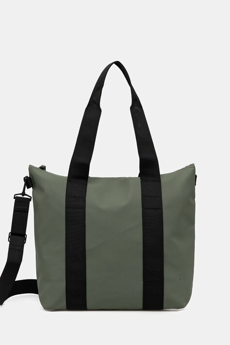 Τσάντα Rains 14160 Tote Bag Mini W3 χρώμα: πράσινο, 14160