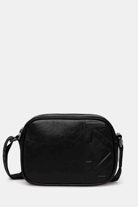 Off-White Heritage Camera Bag saszetka skórzana czarna OMNQ09ES26LEA001