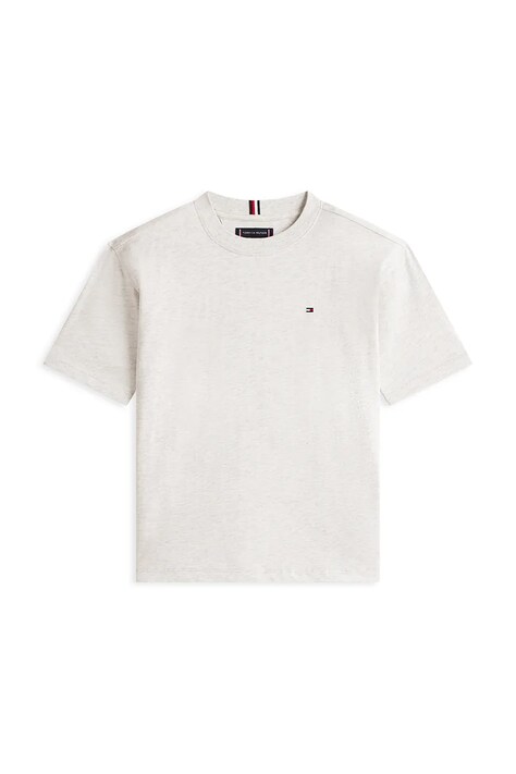 Tommy Hilfiger t-shirt bawełniany dziecięcy kolor szary gładki KB0KB09646