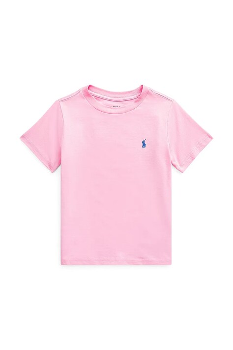 Polo Ralph Lauren t-shirt bawełniany dziecięcy kolor różowy gładki 322832904040