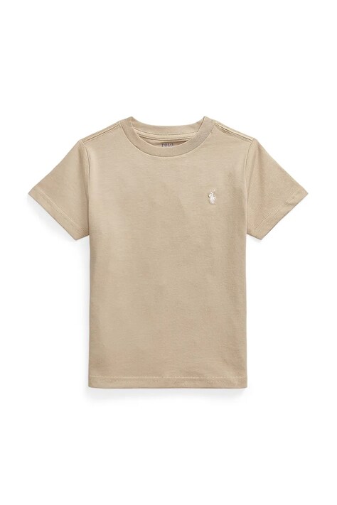 Polo Ralph Lauren t-shirt bawełniany dziecięcy kolor beżowy gładki 322832904187