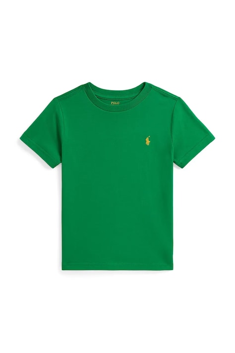 Polo Ralph Lauren tricou de bumbac pentru copii culoarea verde, uni, 322832904500