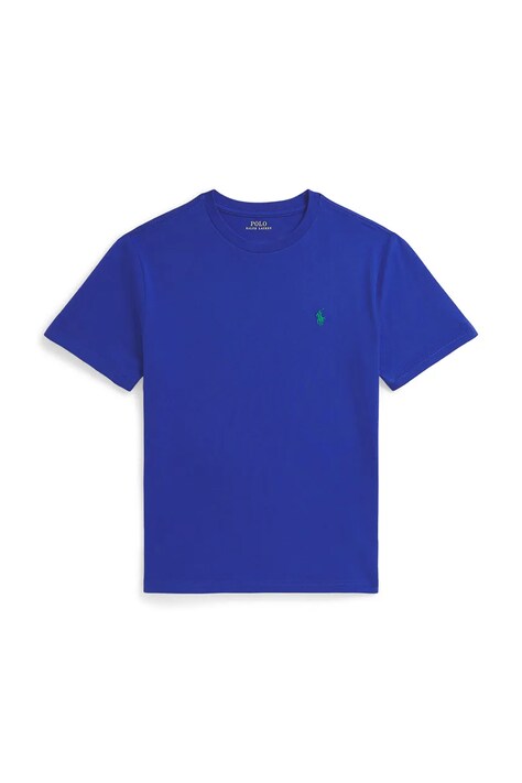 Polo Ralph Lauren t-shirt bawełniany dziecięcy kolor niebieski gładki 323832904503