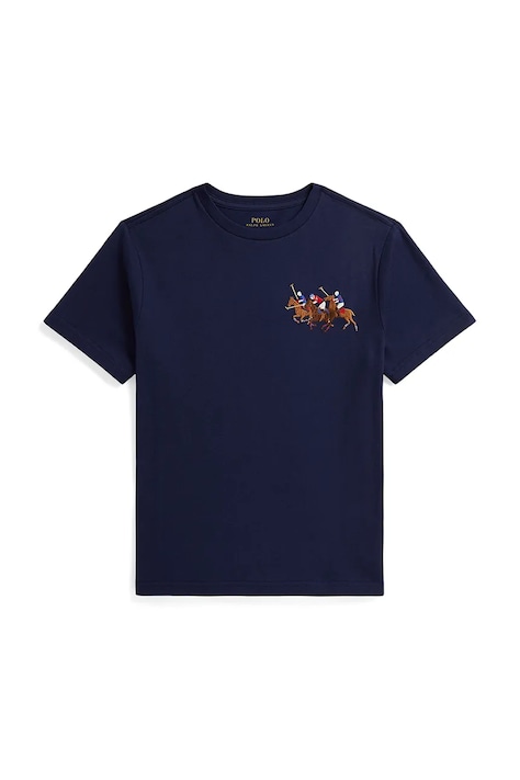 Polo Ralph Lauren t-shirt bawełniany dziecięcy kolor granatowy z nadrukiem 323A95734002