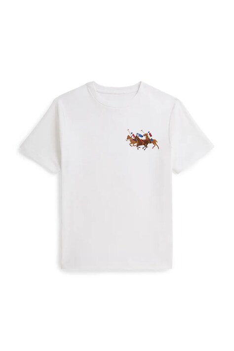Polo Ralph Lauren t-shirt bawełniany dziecięcy kolor biały z nadrukiem 323A95734003