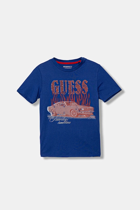 Guess tricou de bumbac pentru copii culoarea violet, cu imprimeu, L6RI08 K8HM4
