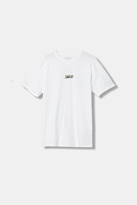 Guess t-shirt bawełniany dziecięcy kolor biały z nadrukiem L6RI10 K8HM4