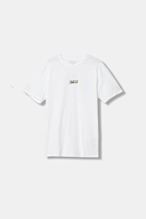 Guess t-shirt bawełniany dziecięcy kolor biały z nadrukiem L6RI10 K8HM4