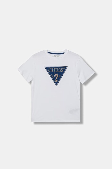 Guess T-shirt dziecięcy bawełniany biały L6RI15 K8HM4