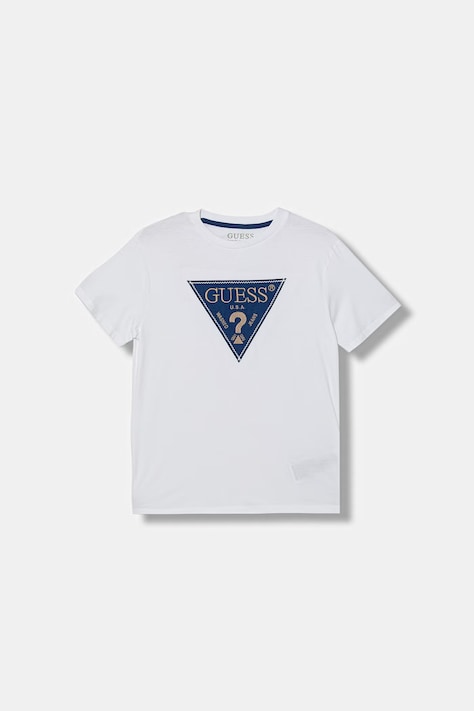Guess T-shirt dziecięcy bawełniany biały L6RI15 K8HM4