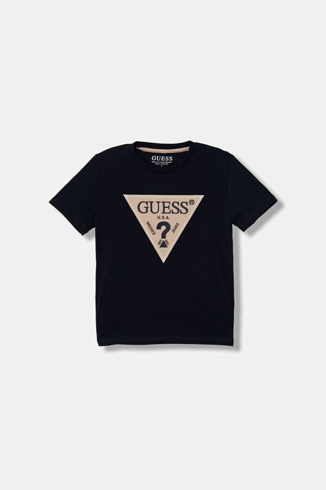 Guess T-shirt dziecięcy bawełniany granatowy L6RI15 K8HM4