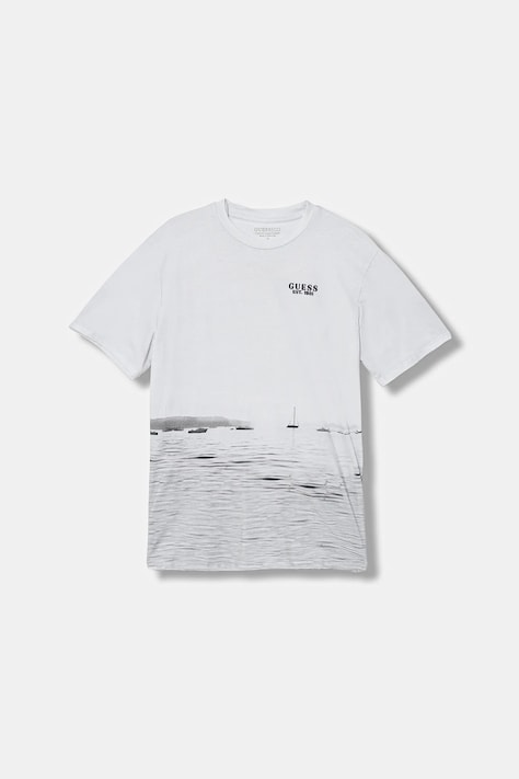 Guess t-shirt bawełniany dziecięcy kolor szary wzorzysty L6RI18 K8HM4