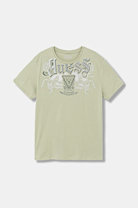 Guess tricou de bumbac pentru copii culoarea verde, cu imprimeu, L6RI21 K8HM4