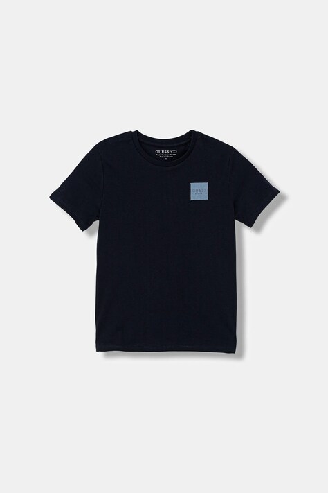 Guess t-shirt bawełniany lounge kolor granatowy z aplikacją L6RI26 K8HM4