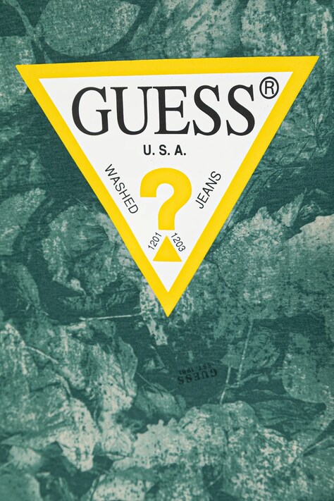 Бавовняна футболка Guess — SS26-TSB02R, зелений — фото 3