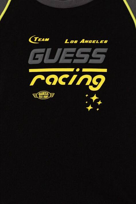 Дитяча бавовняна футболка Guess — SS26-TSB02W, чорний — фото 3