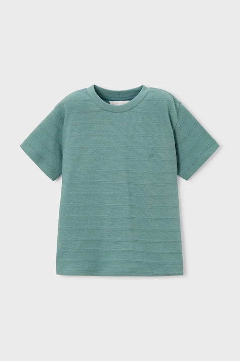 Mayoral t-shirt dziecięcy kolor zielony gładki 3061